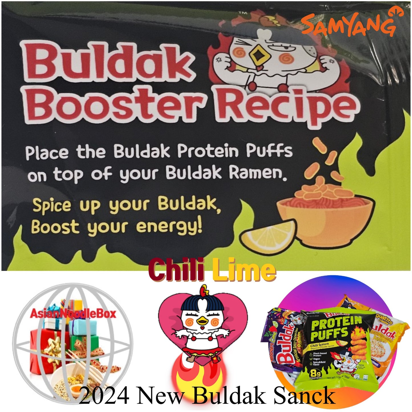Samayang Buldak Protein Puffs Sanck (50g/pack)