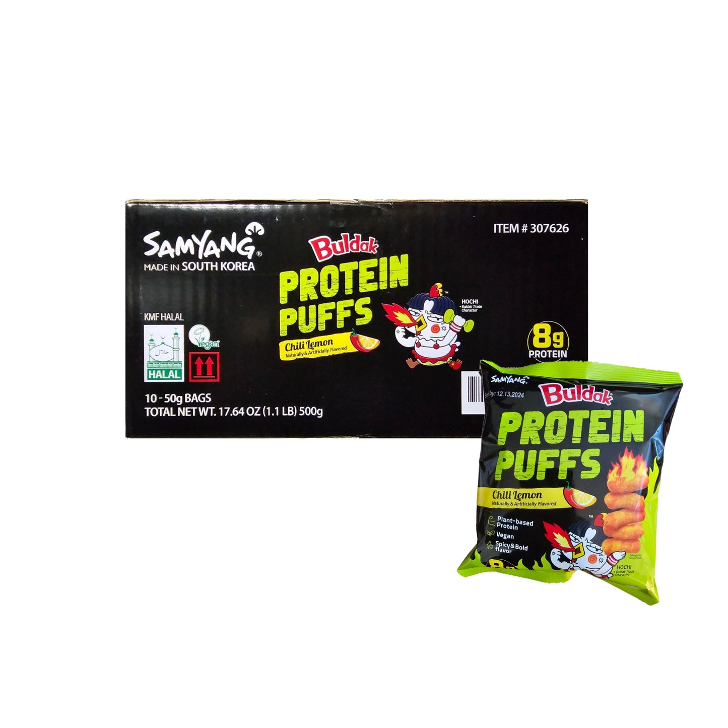 Samayang Buldak Protein Puffs Sanck (50g/pack)