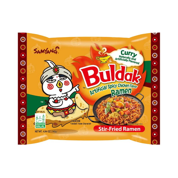 Samyang Hot Chicken Curry Ramen Pack - Buldak Ramen (140g, 140gX5PK)