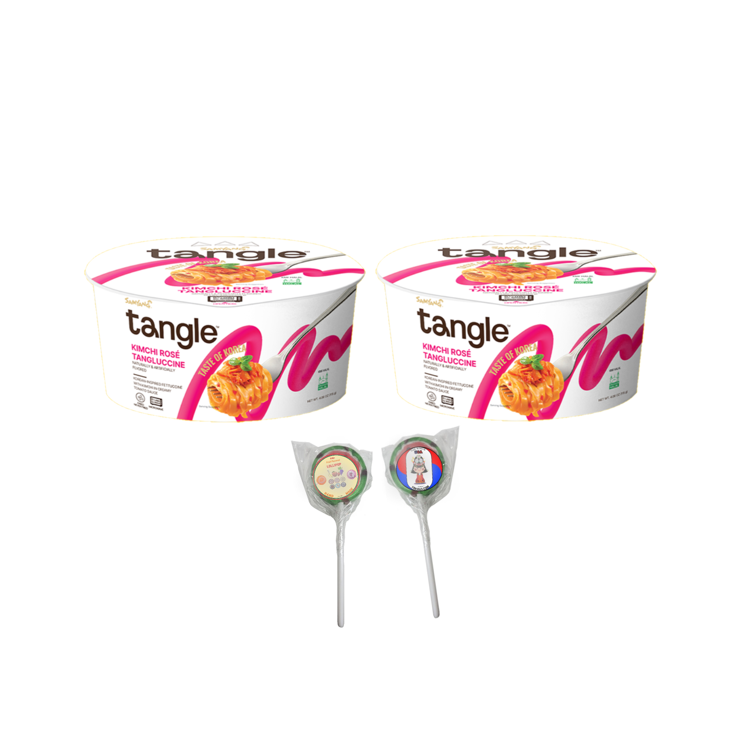Samyang TANGLE Premium Bulgogi Alfredo and Rose Kimchi Pasta Big Bowl(110g)