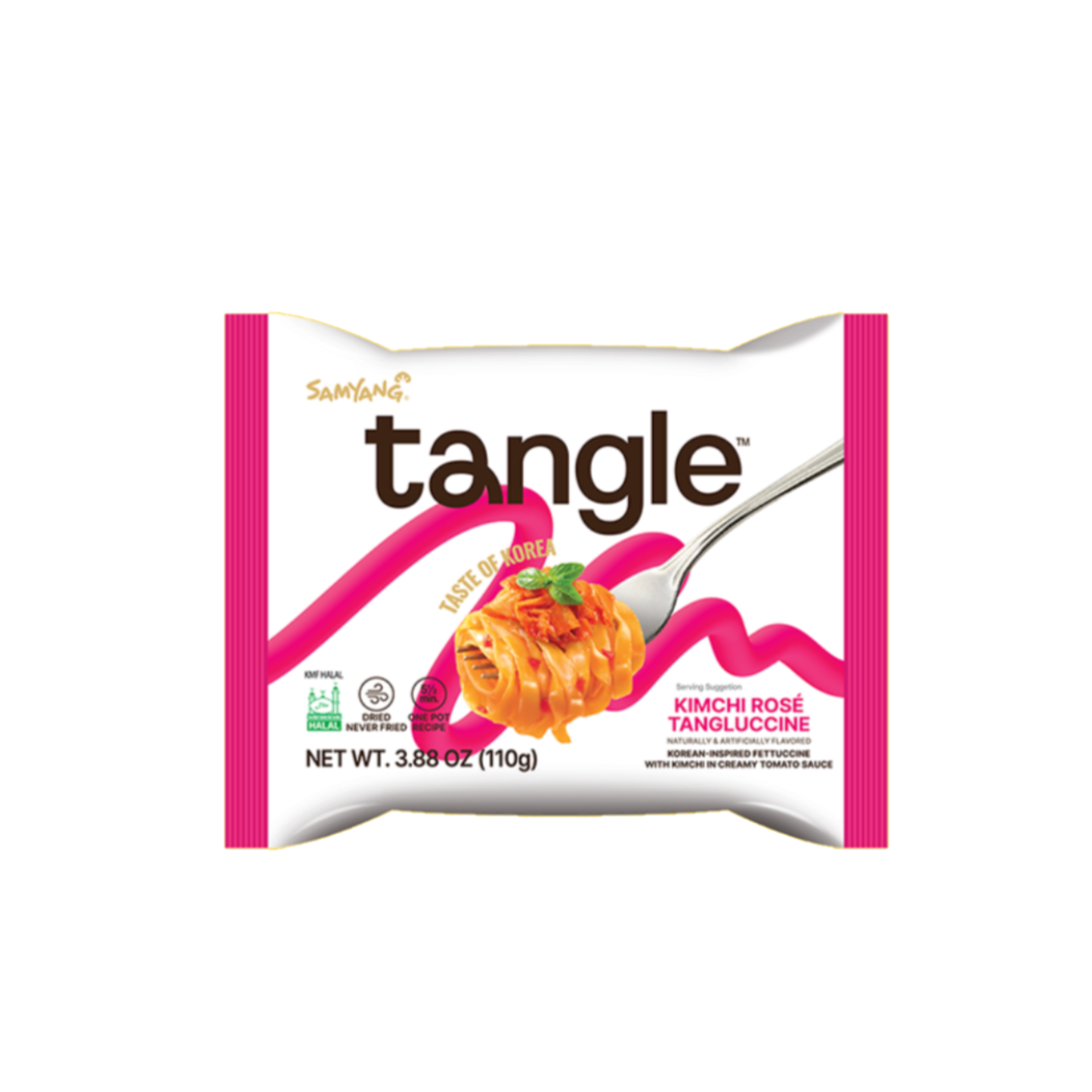 Samyang TANGLE Premium Kimchi Rose Pasta (110g, 110g x 4)