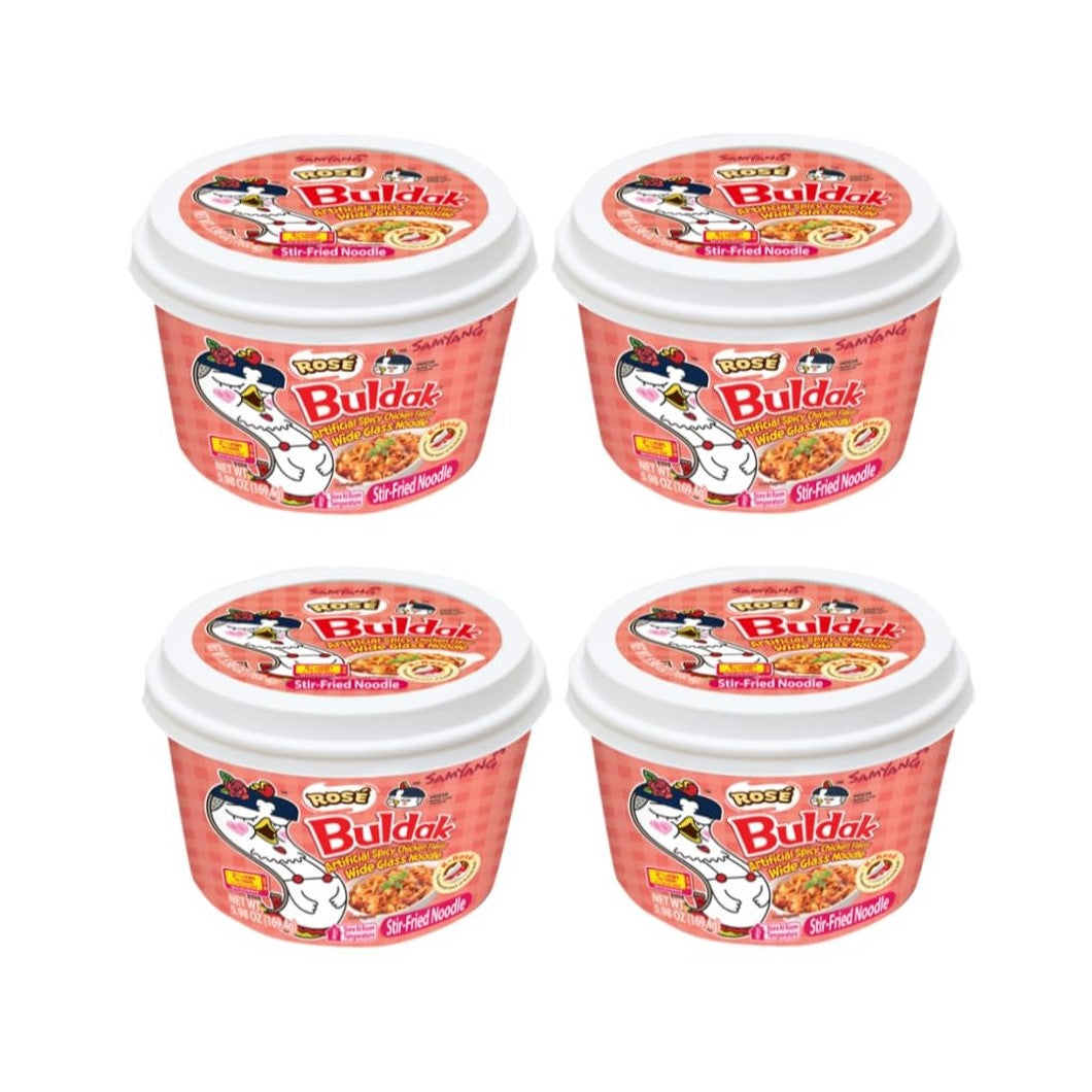 Samyang Hot Chicken Rose Wide Glass Noodle Big Bowl (169.5g)