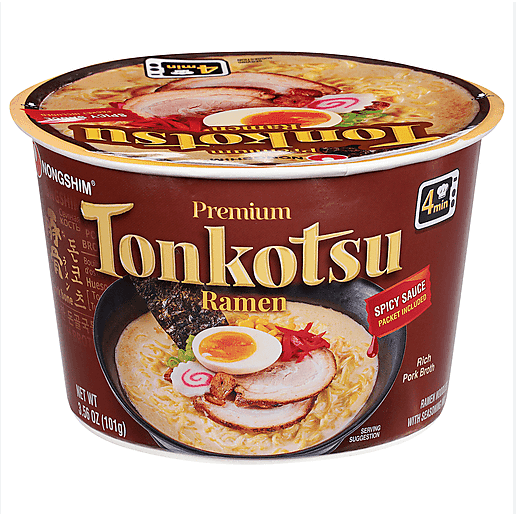 Nongshim Premium Tonkotsu Noodle Soup Ramen Bowl with Spicy Sauce (101g)