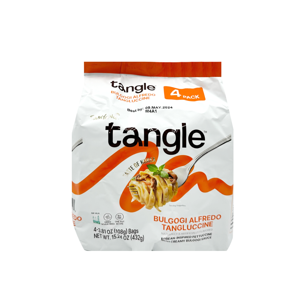 Samyang TANGLE Premium Bulgogi Alfredo Pasta (108g, 108g x 4)