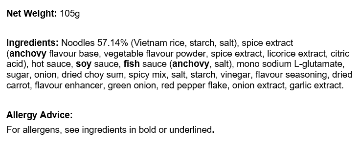 Otaste Rice Noodle (Pho) Bowl Hot (78.6g) - CoKoYam