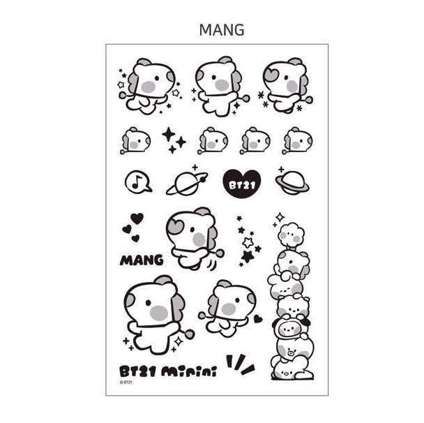 BT21 MININI TATTOO  STICKER