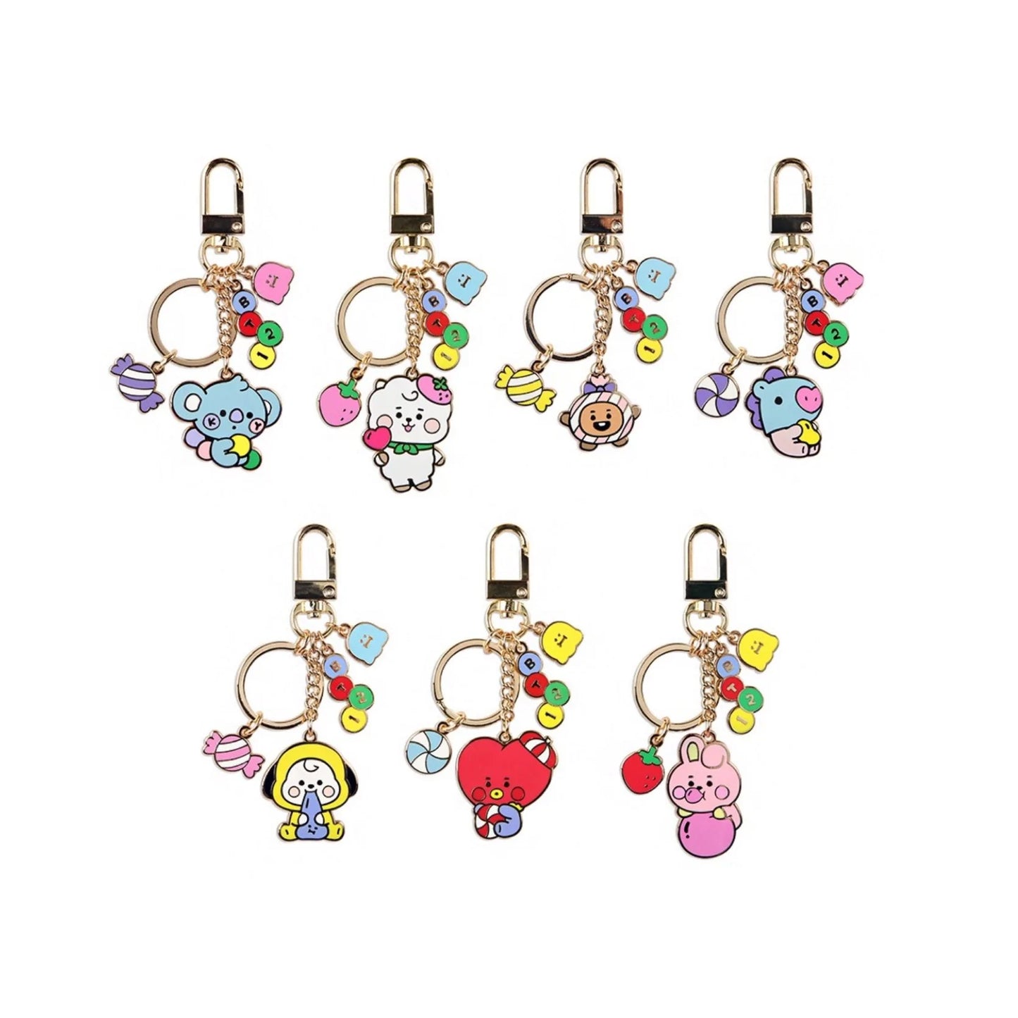 BT21  JELLY CANDY METAL KEYRING