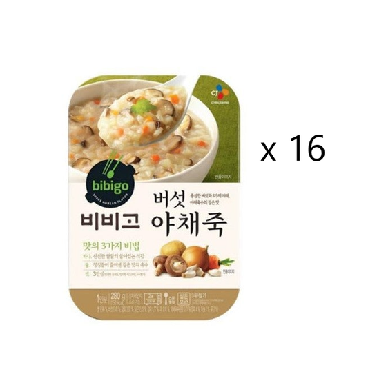 [BOX DEAL] CJ Bibigo Porridge Rice w/Mushroom & Vegetable (280g x 18 Packs) - [Discounted Item  (Foods)] - COKOYAM