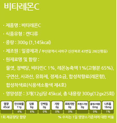 ILKWANG Vitamin C Lemon Candy (300g) - CoKoYam