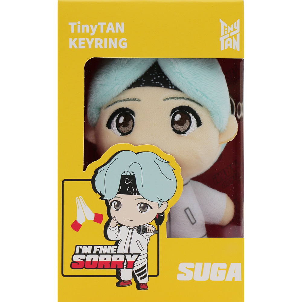 BTS Tiny Tan Character Plush Keyring - Suga - COKOYAM