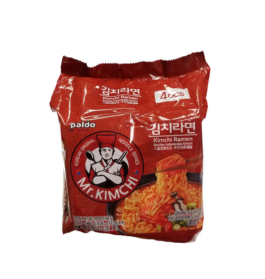 Paldo Spicy Mr. Kimchi Ramen 1Pack (115g), 4Pack (460g) - CoKoYam
