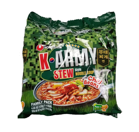 Nongshim K-Army Stew Ramen Pack (528g-4PK) - CoKoYam