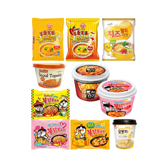 2022 New Korean Cheese Noodle & Tteokbokki Assorted Gift Box - SAMYANG PALDO OTTOGI NH YOPOKKI - A to Z Collection - [Discounted item (Foods)] - COKOYAM