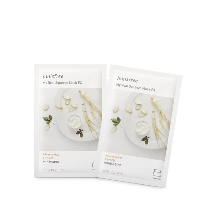 INNISFREE My Real Squeeze Masks - Each 2 Packs and Combo Sets - CoKoYam