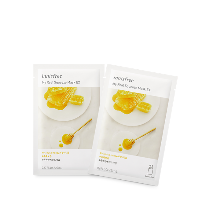 INNISFREE My Real Squeeze Masks - Each 2 Packs and Combo Sets - CoKoYam