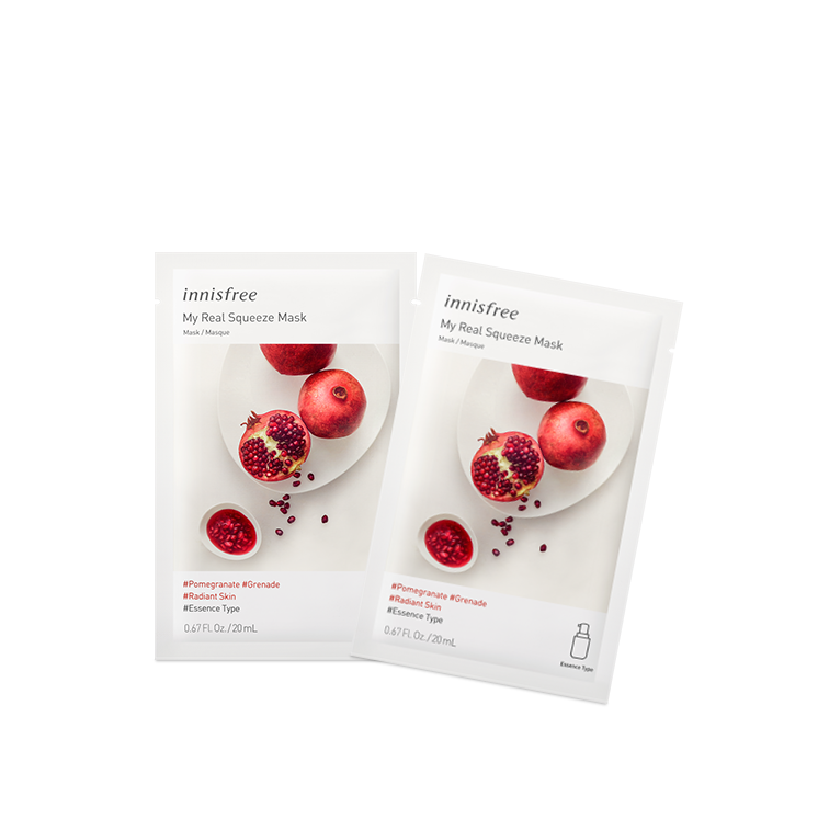 INNISFREE My Real Squeeze Masks - Each 2 Packs and Combo Sets - CoKoYam