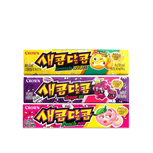 Crown Saekom Dalkom Jelly Candy 3 Flavors Combo II (29gx3) - CoKoYam
