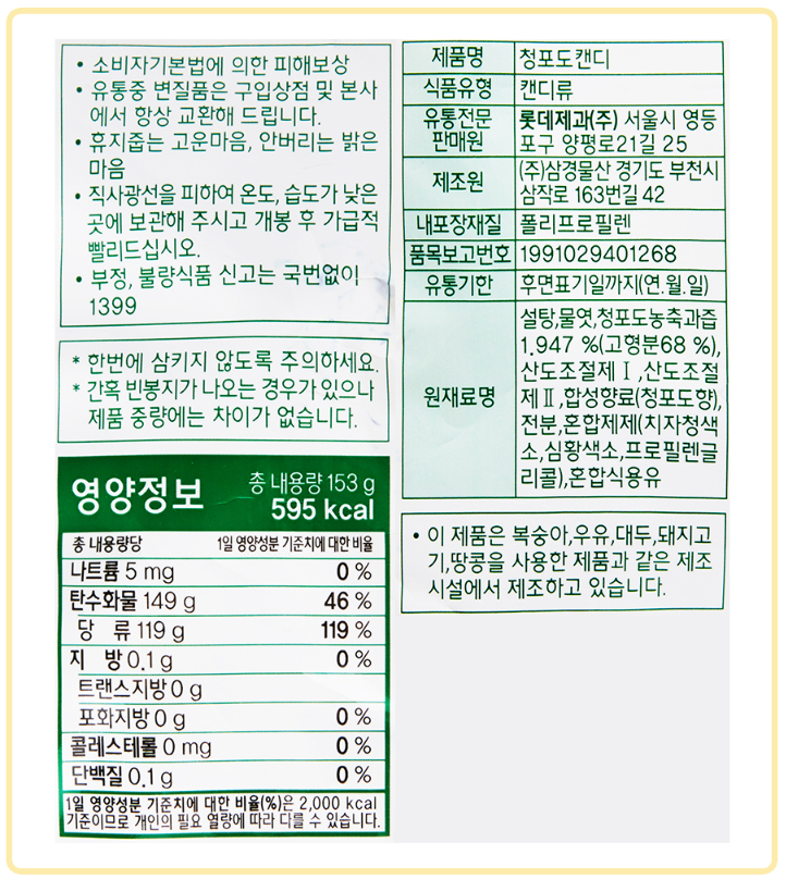 Lotte Green Grape Candy (153g) - CoKoYam