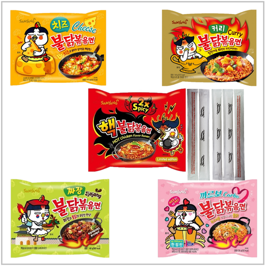 Samyang Hot Chicken Ramen 5 Samples Combo (#AA~#HH) - [Discounted item] - COKOYAM