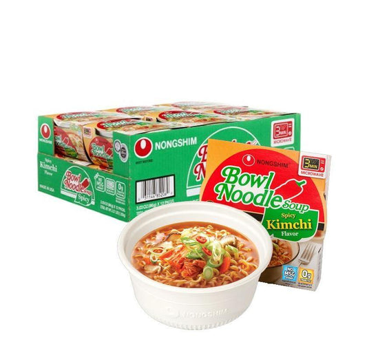 [BOX DEAL] Nongshim Kimchi Noodle Spicy Bowl (86g x 12 Bowls) - COKOYAM