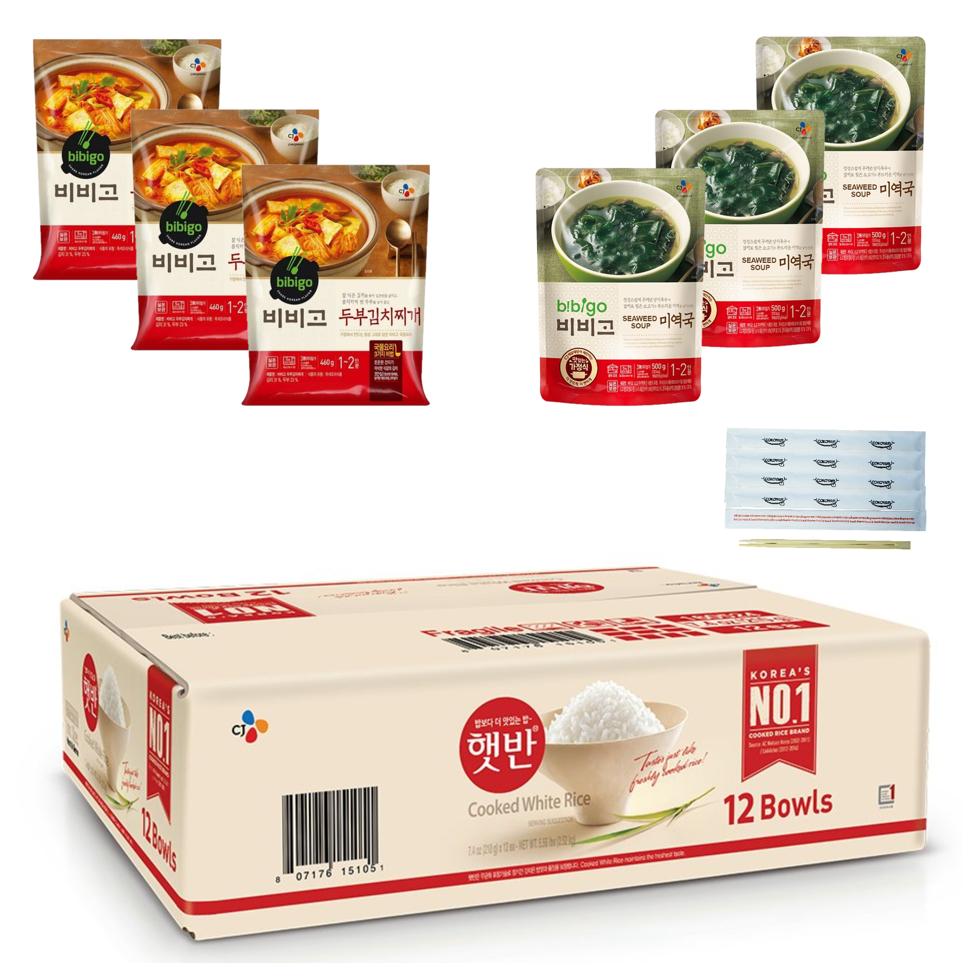 [BOX DEAL] CJ HMR COMBO - Cooked Rice + Soup or Stew - [Discounted Item] - COKOYAM
