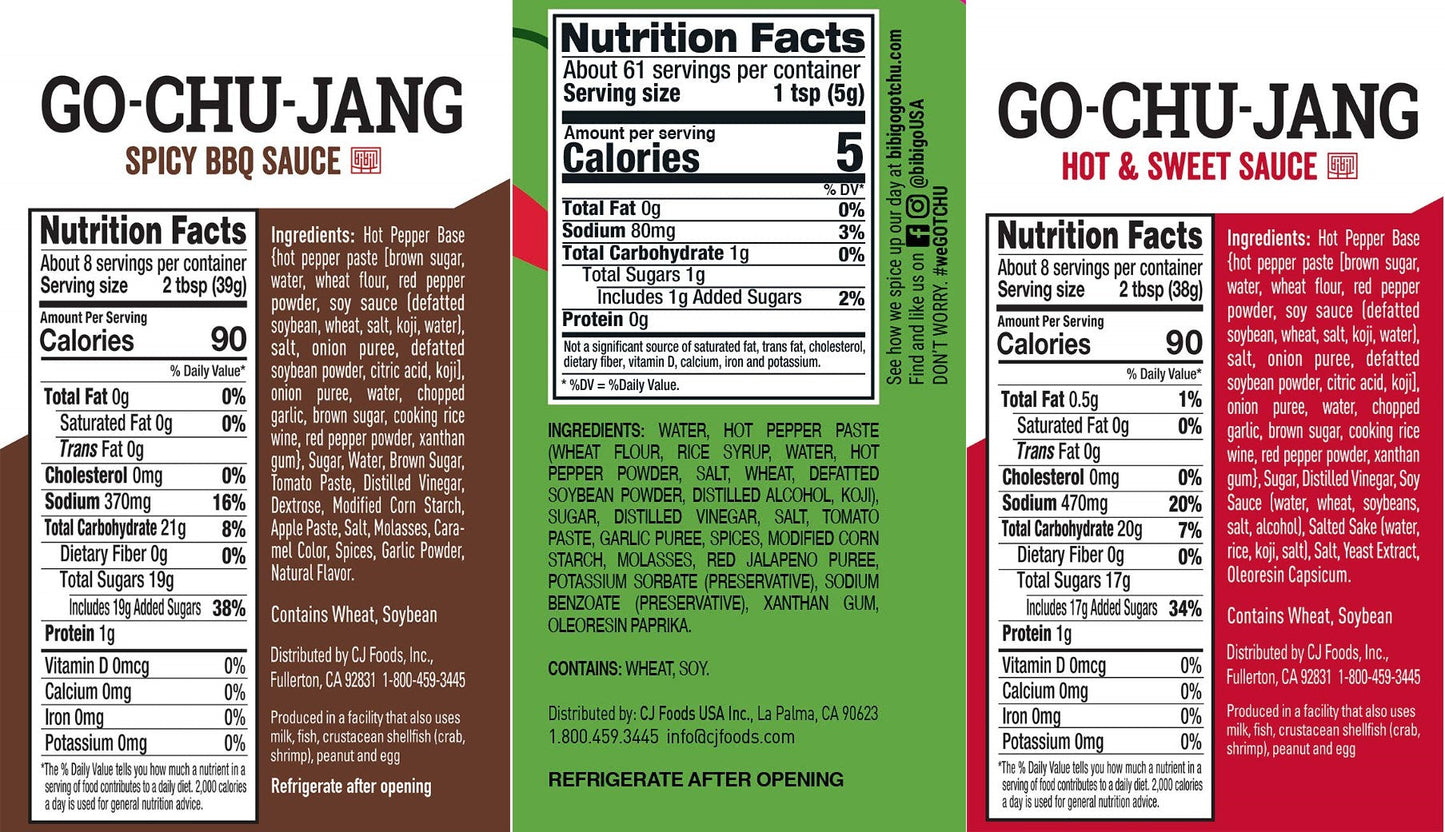 CJ Bibigo Gochujang Sauce 3 Combo (326g/326g/303g) - COKOYAM