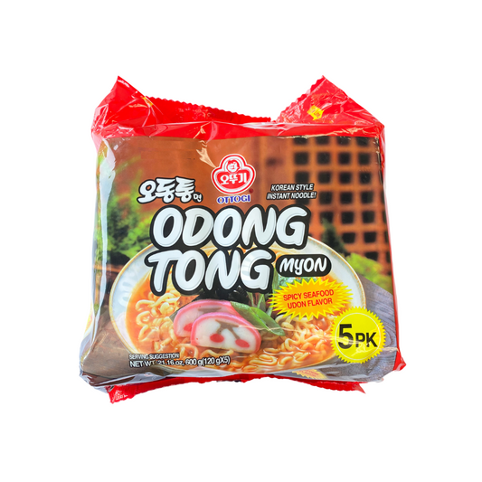 Ottogi Odongtong Spicy Seafood Flavor Udon Pack ( 600g-5PK) - CoKoYam