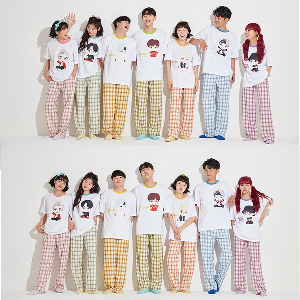 TinyTAN Official Licensed Checked Pattern Loungewear by TIYP - V - COKOYAM