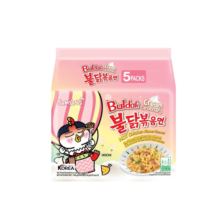 Samyang Cream Carbo Buldak Spicy Hot Chicken Flavor Ramen (140gx5ea)