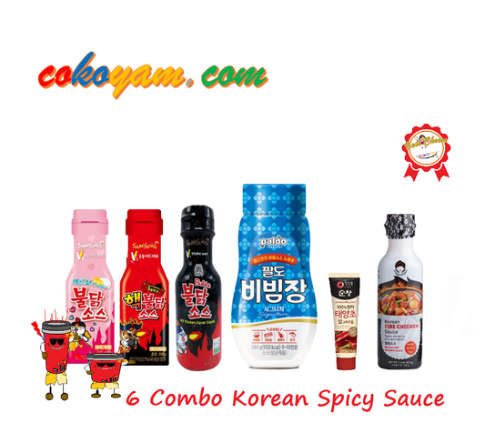 COKOYAM Korean Hot & Spicy Sauce 6 Combo (6 Flavors -1,370g) - CoKoYam