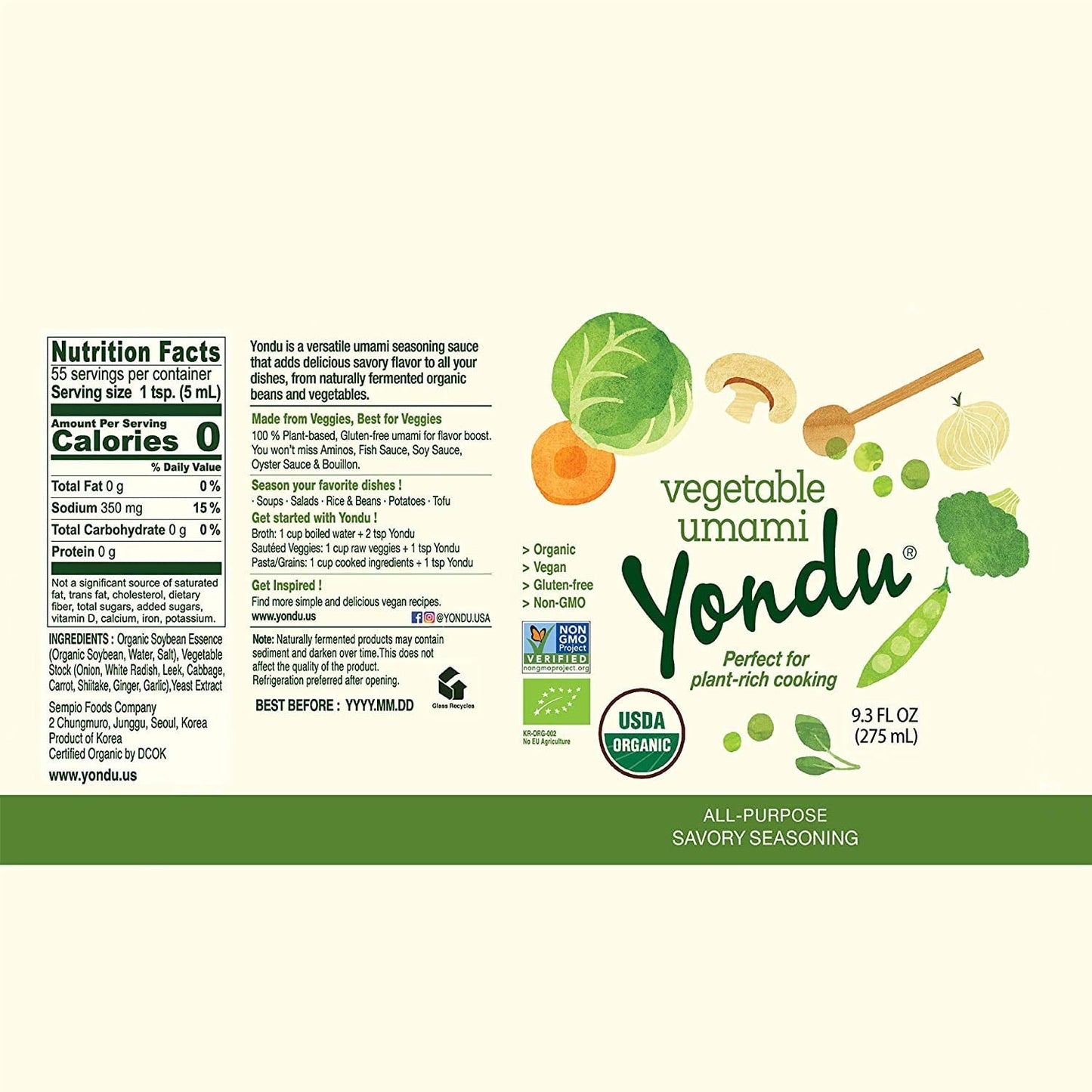 SEMPIO YUNDO Vegetable Umami – Premium Plant-based Seasoning Sauce (150ml, 275ml) - COKOYAM