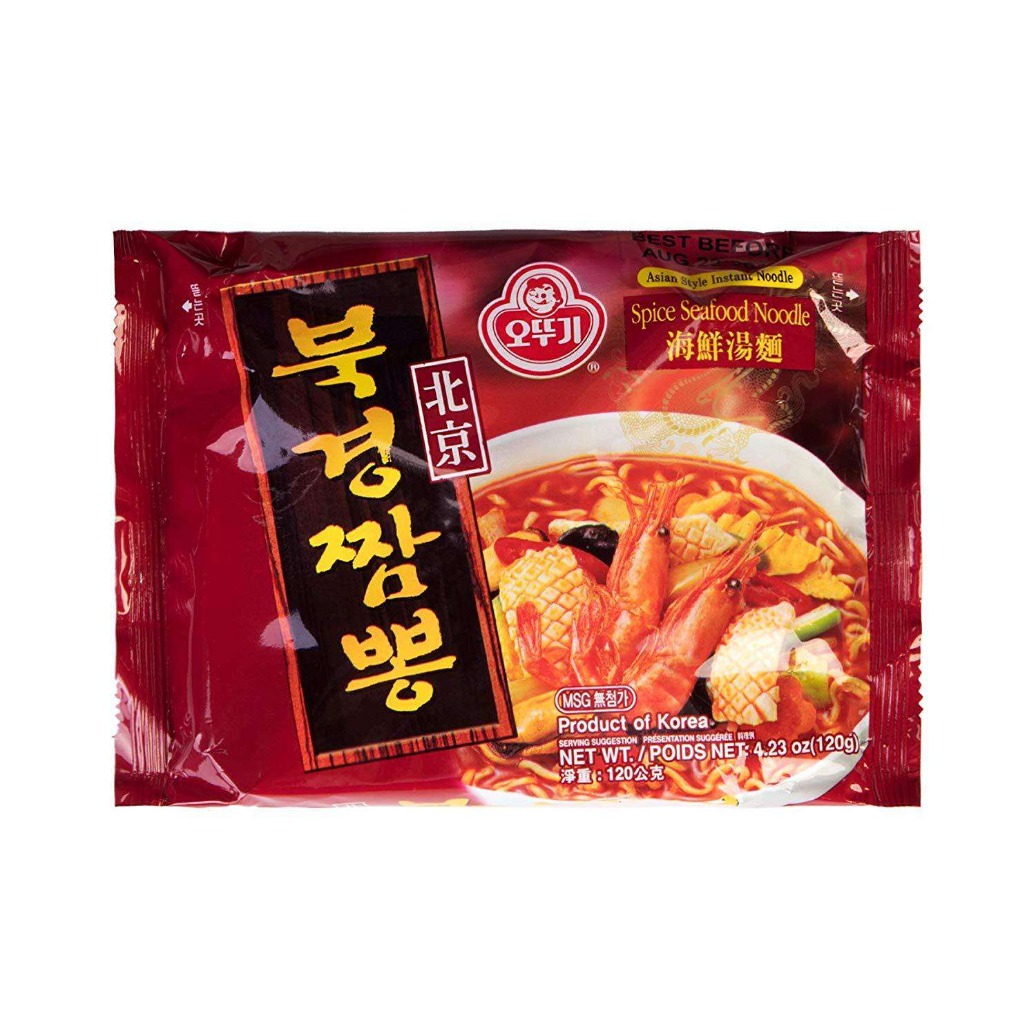 Ottogi Beijing Spicy Seafood Noodle Pack (600g-5PK) - CoKoYam