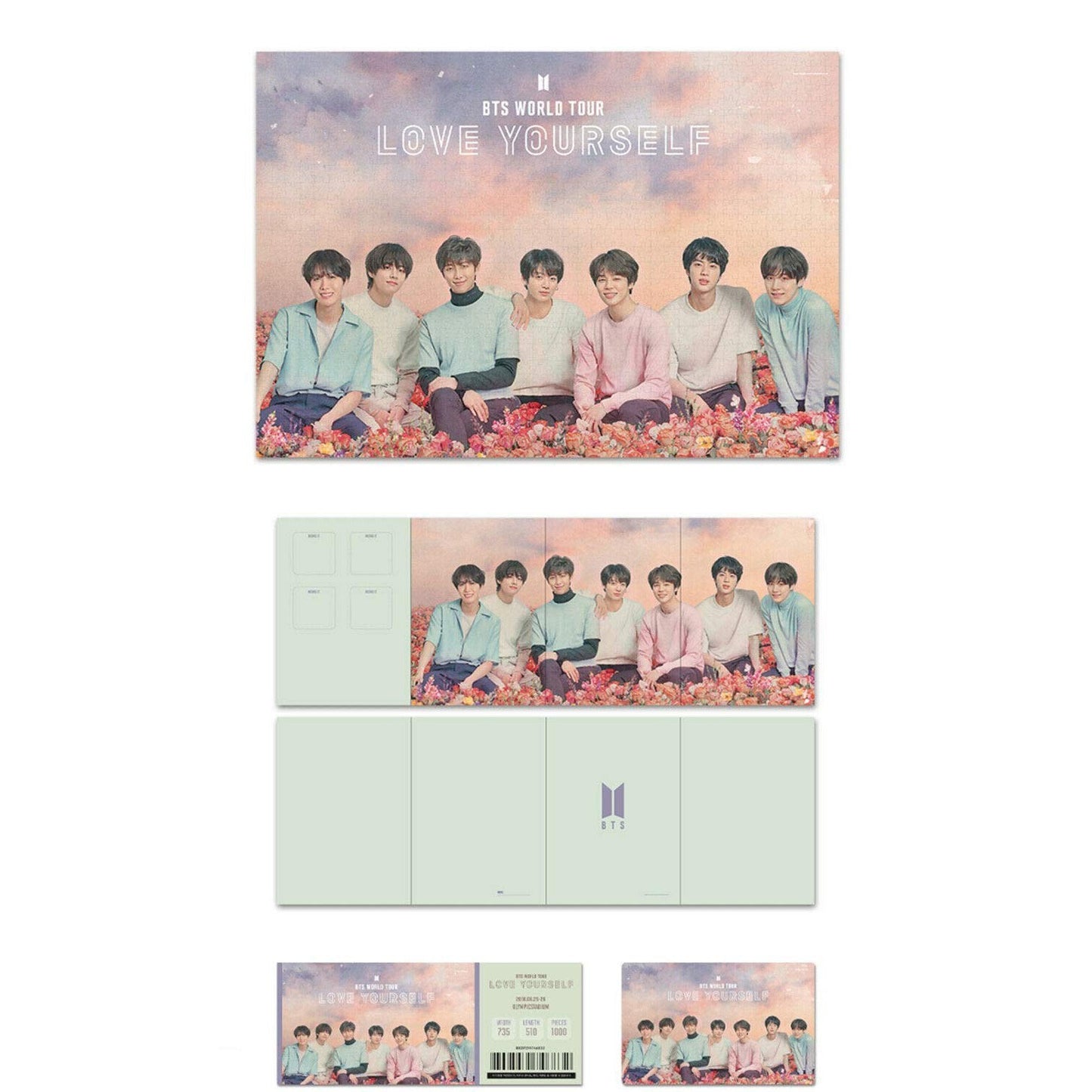 BTS World Tour Poster & Jigsaw Puzzle 1,000 Pcs - Love Yourself - COKOYAM