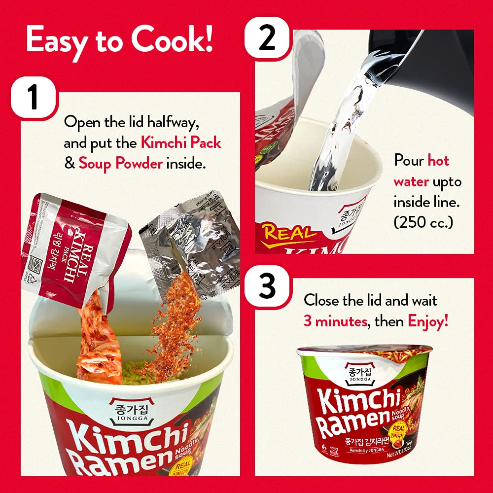 JONGGA Real Kimchi Ramen Bowl (140g) - COKOYAM