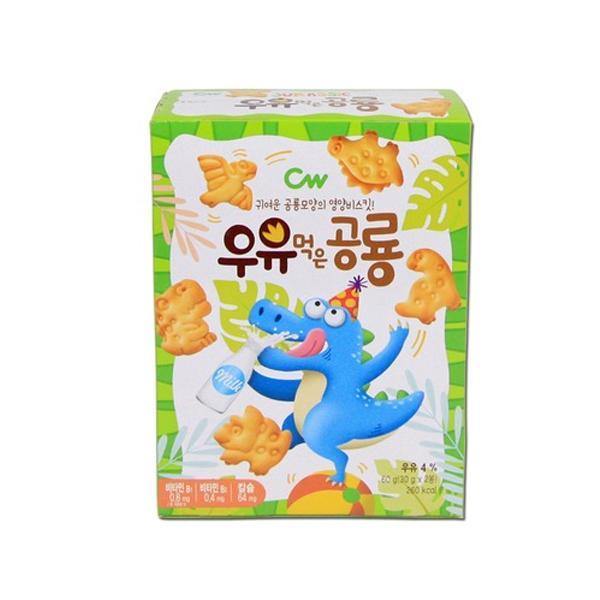 CHUNGWOO Dinosaur Milk Biscuit (60g) - COKOYAM