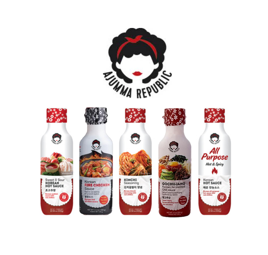 Ajumma Republic Korean Seasoning Sauce 5 Flavors  (310g)-[Discounted Item] - CoKoYam