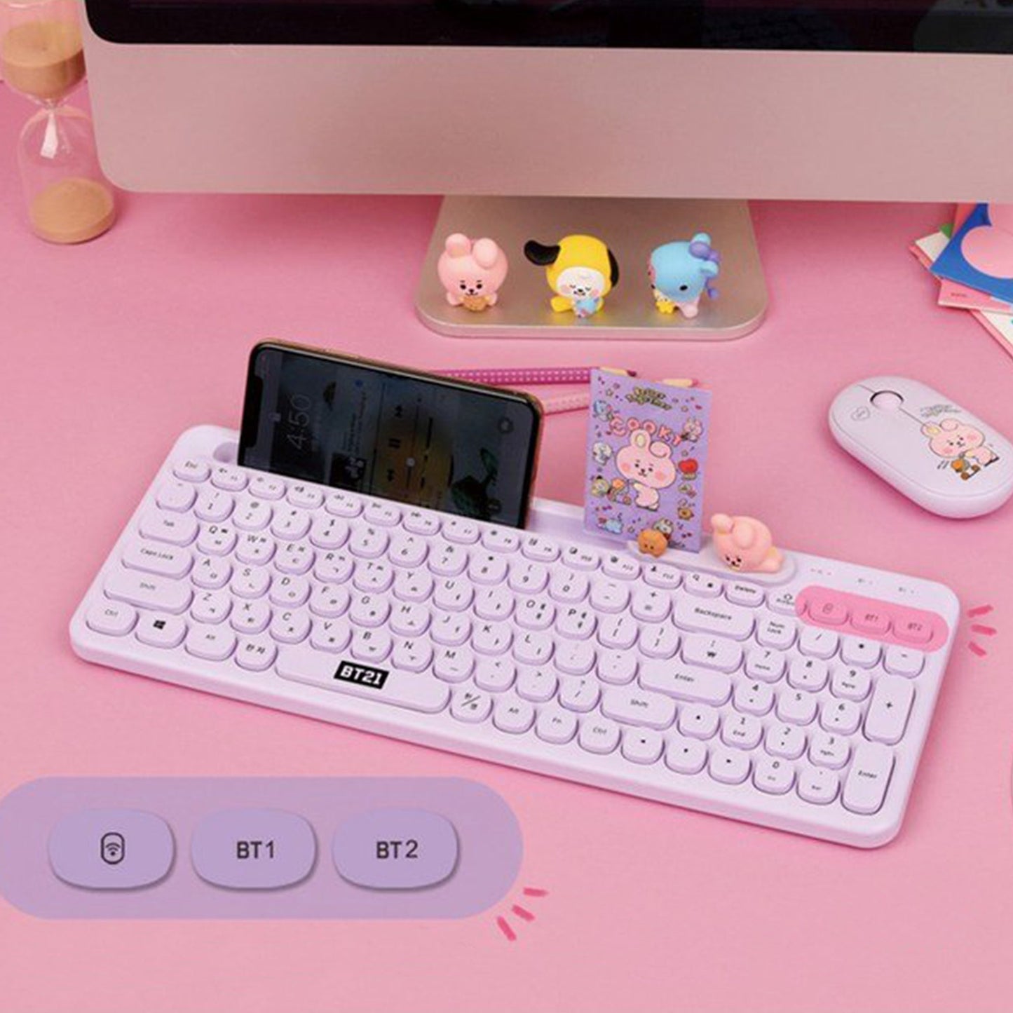 BT21 New My Little Buddy Better Together Bluetooth Keyboard - COKOYAM