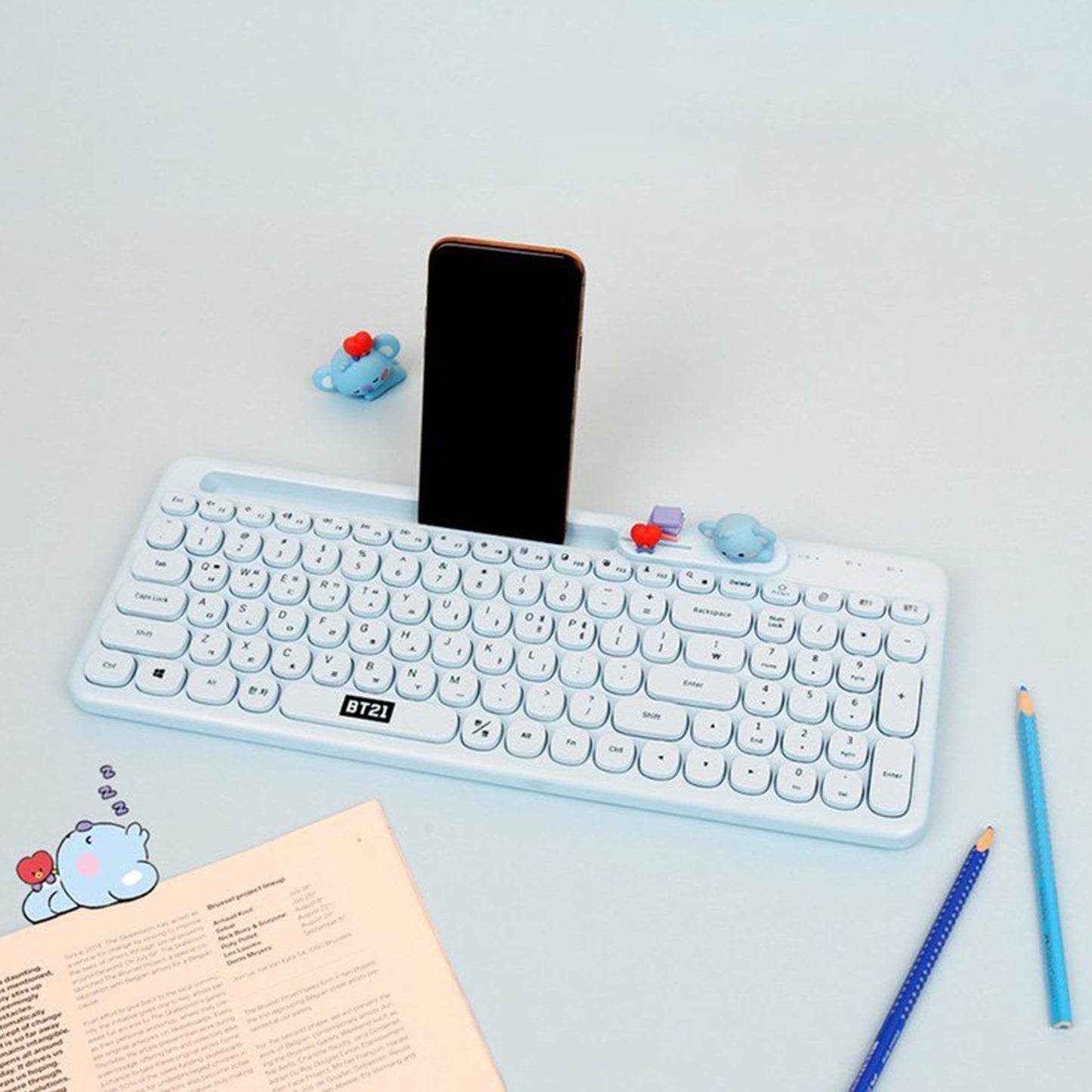 BT21 New My Little Buddy Better Together Bluetooth Keyboard - COKOYAM