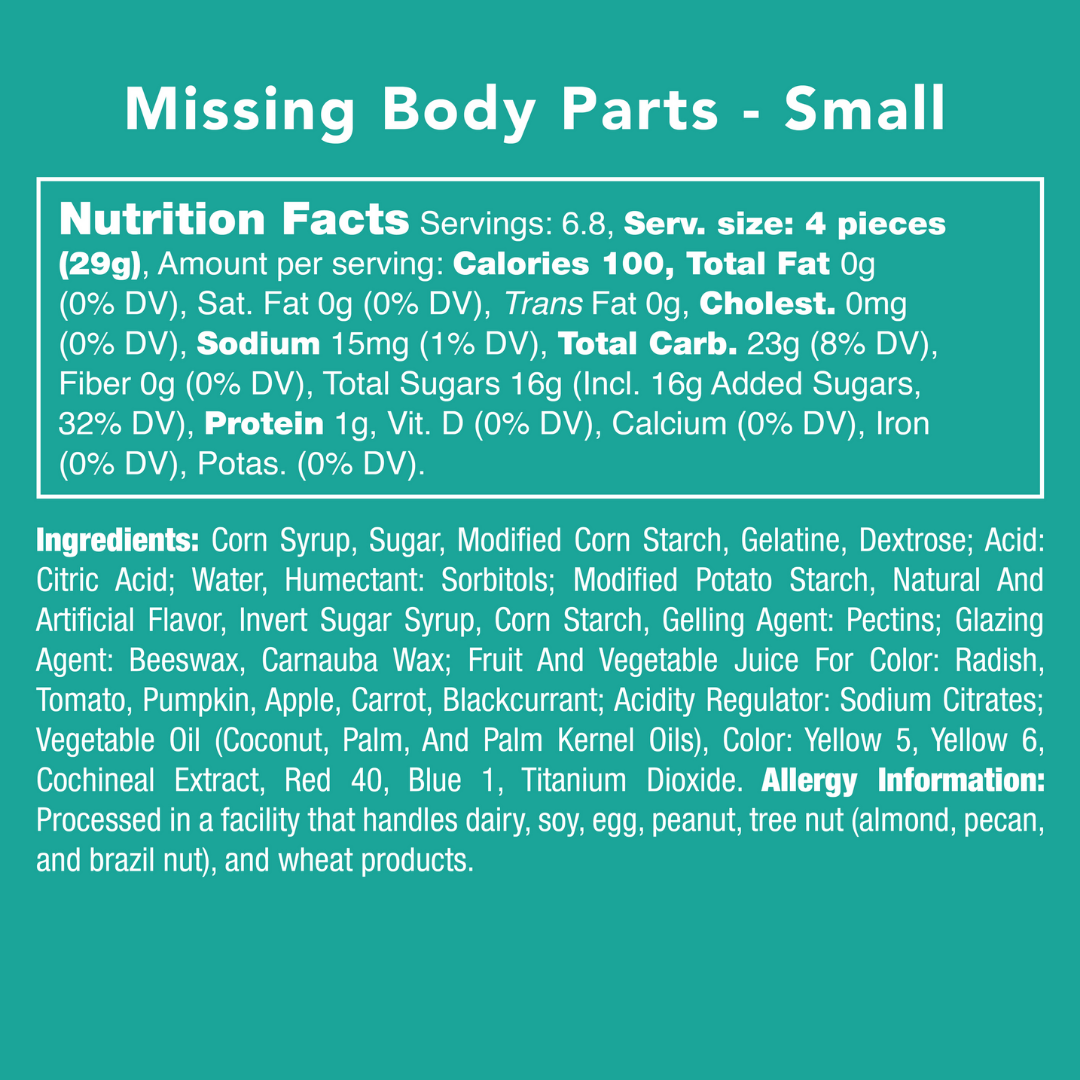 Candy Club Missing Body Parts - Halloween Collection - COKOYAM