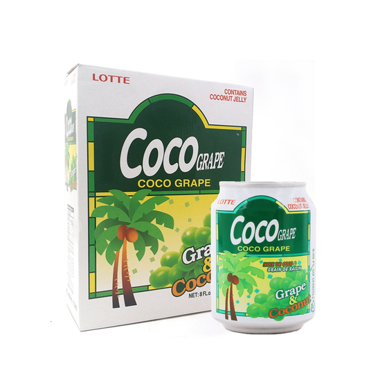 Lotte CoCo Grape Drink Can (238ml) - Maximum order: 12 - COKOYAM