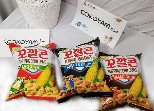 Lotte Popping corn Chip Sweet Spicy - Kkokkalcorn (72g) - CoKoYam