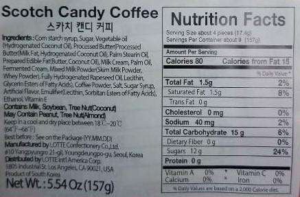 Lotte Scotch Candy Coffee Flavor (157g) - CoKoYam