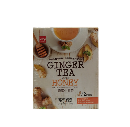 SAMJIN WANG Ginger Powder Tea with Honey - Stick (18gx12Packs) - COKOYAM