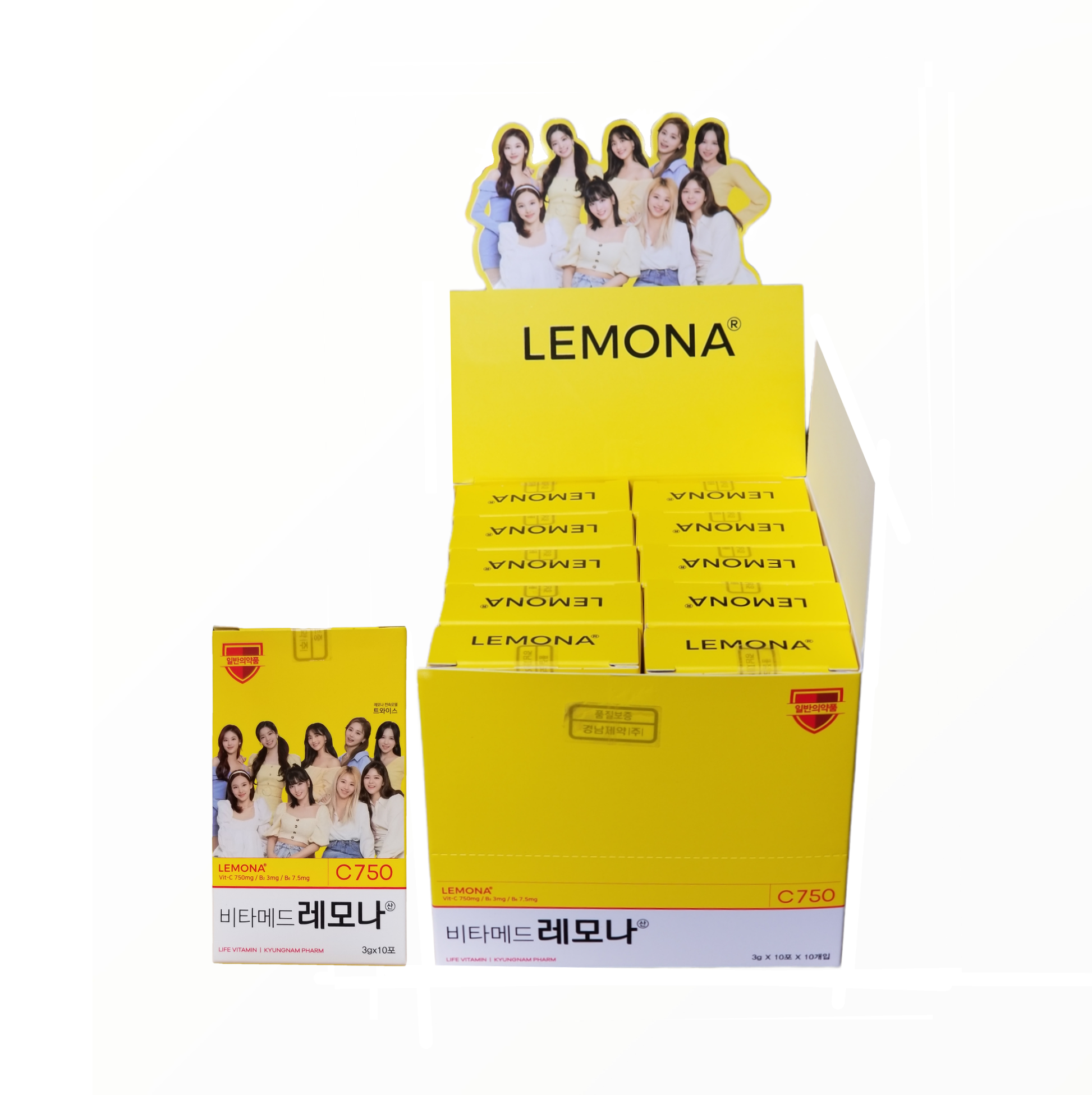 TWICE Lemona Powder Pack Sampler/Jumbo Set (3g x10 Packs, 3gx10Packs x 10 Cases) - COKOYAM