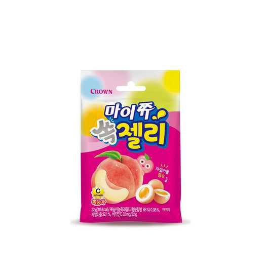Crown Mychew Chew Some Jelly Peach Jelly (32g) - COKOYAM