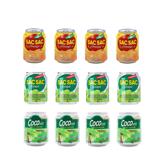 Lotte Fruit Juice 3 Flavor Combo (12 Cans) - [Discounted Item (Foods)] - COKOYAM