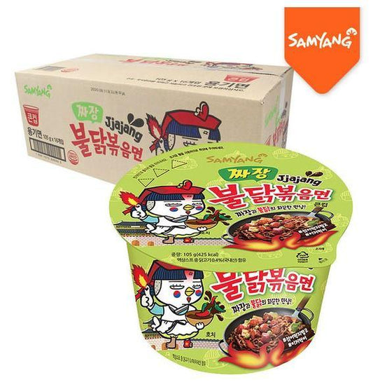 [Box Deal] Samyang Hot Chicken Jjajang Big Bowl (Jajangmyeon) - Buldak Ramen (105gX16) - CoKoYam