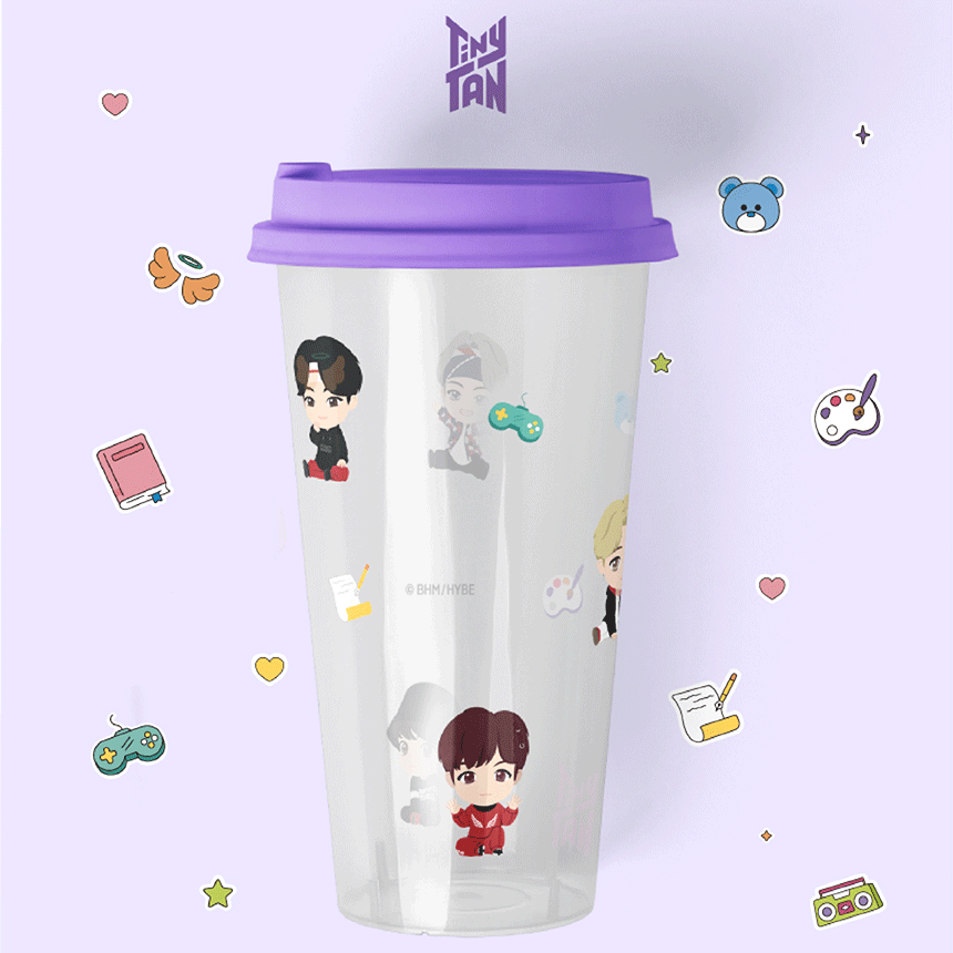 BTS TinyTAN Clear Reusable Tumbler – k-oneshop