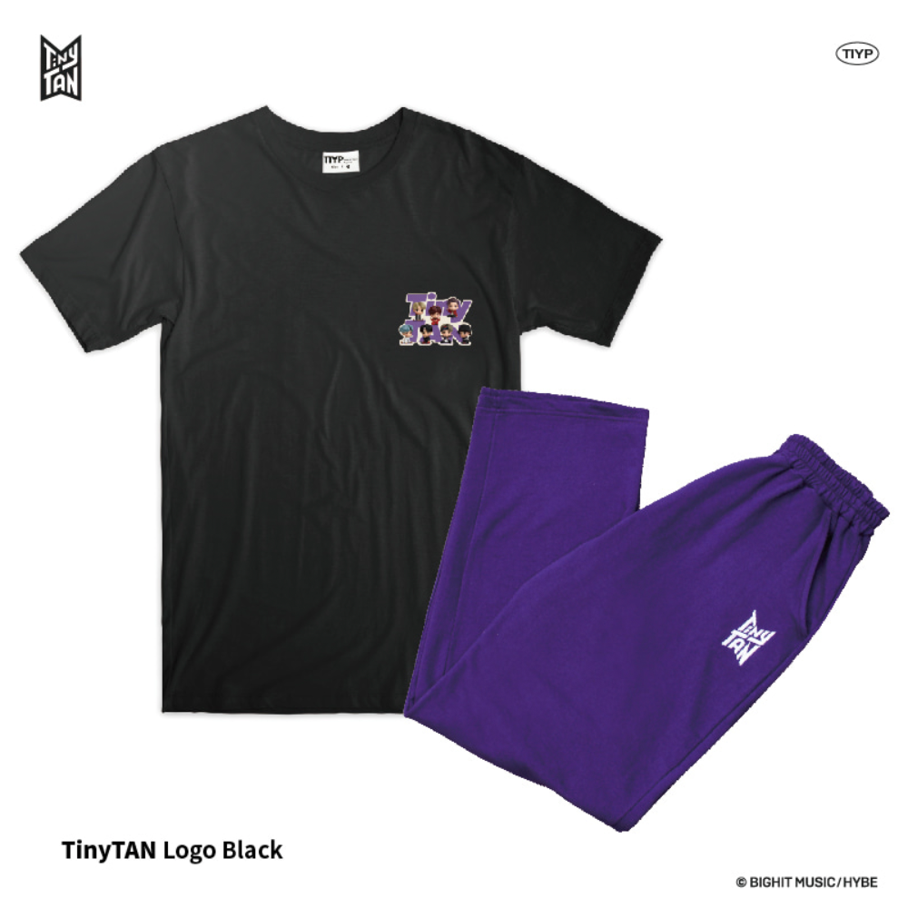 TinyTAN Official Licensed Logo Black Loungewear by TIYP - COKOYAM