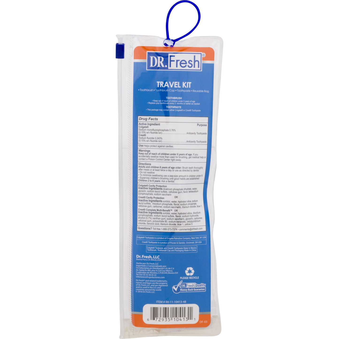 Dr. Fresh Travel Toothbrush & Paste Kit - CoKoYam